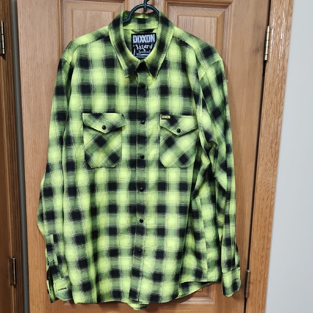 DIXXON Green and Black Casual Button Down Shirt